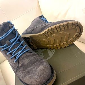 Toms suede ankle lace up gray men shoes